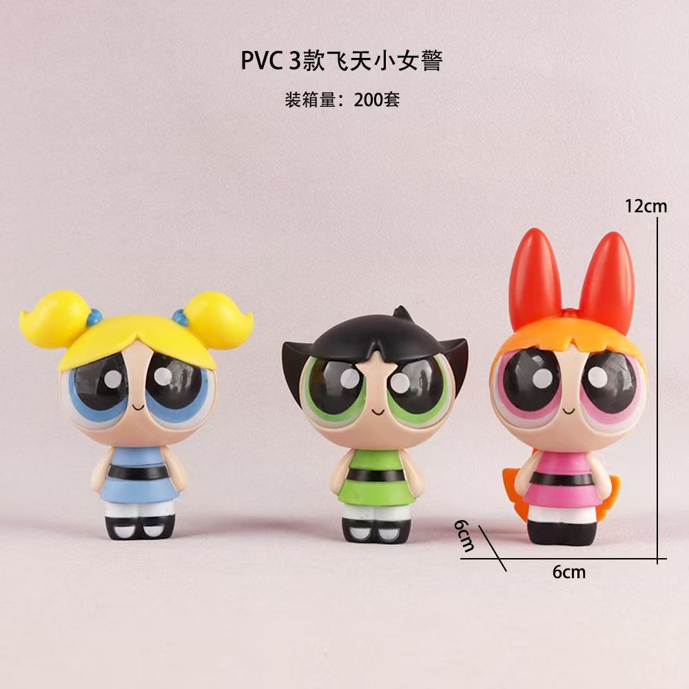 Powerpuff Girls PVC Figure Set - Model Kit Anime Girl ulasan dan harga
